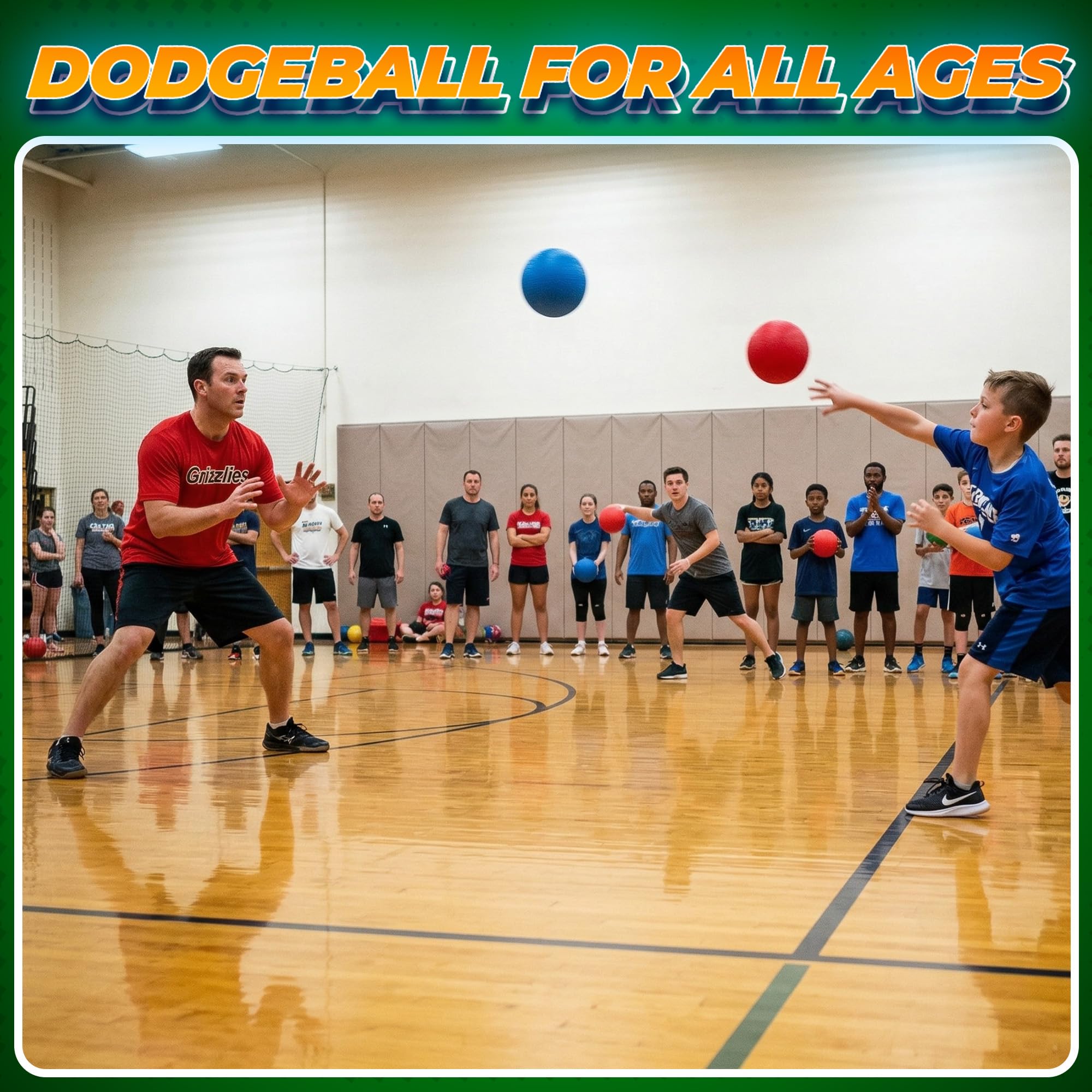 Dodgeballs rojo y azul – (2 unidades) con bomba – pequeñas pelotas de parque infantil para niños, adolescentes y adultos – Pelotas deportivas para gimnasio en interiores y exteriores para Dodgeball