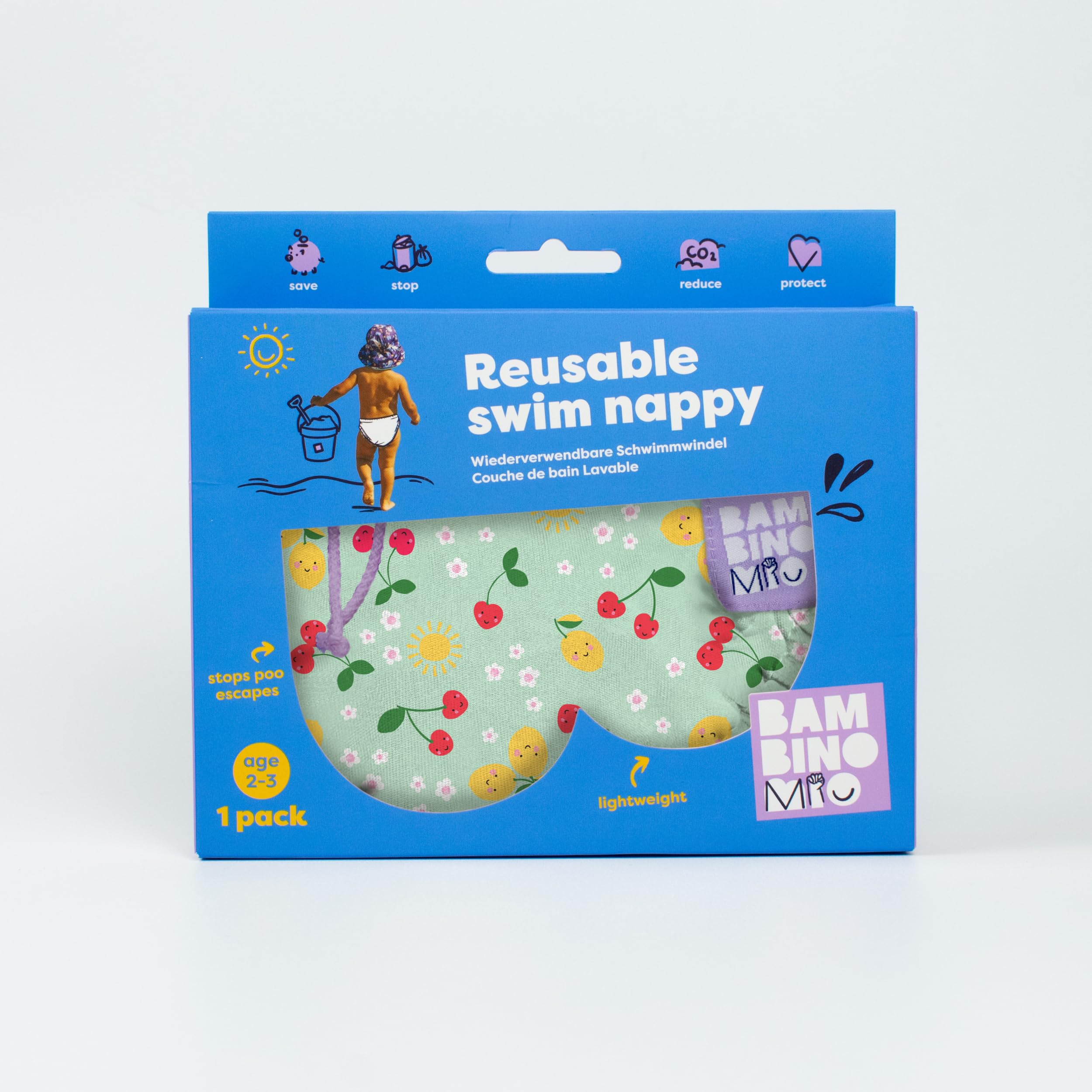 Bambino Mio, Couche de bain Lavable (1 à 2 ans - FRUIT JUTEUX) pour Bébés et tout-petits, unisexe, pour Garçons et Filles