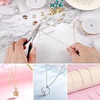 Vista 5 de SANNIX 20 Feet Necklace Chains 1.8mm Jewelry Making Chains for Necklace Earring Bracelet Jewelry Making Supplies, Metal Chain Necklace with Lobster