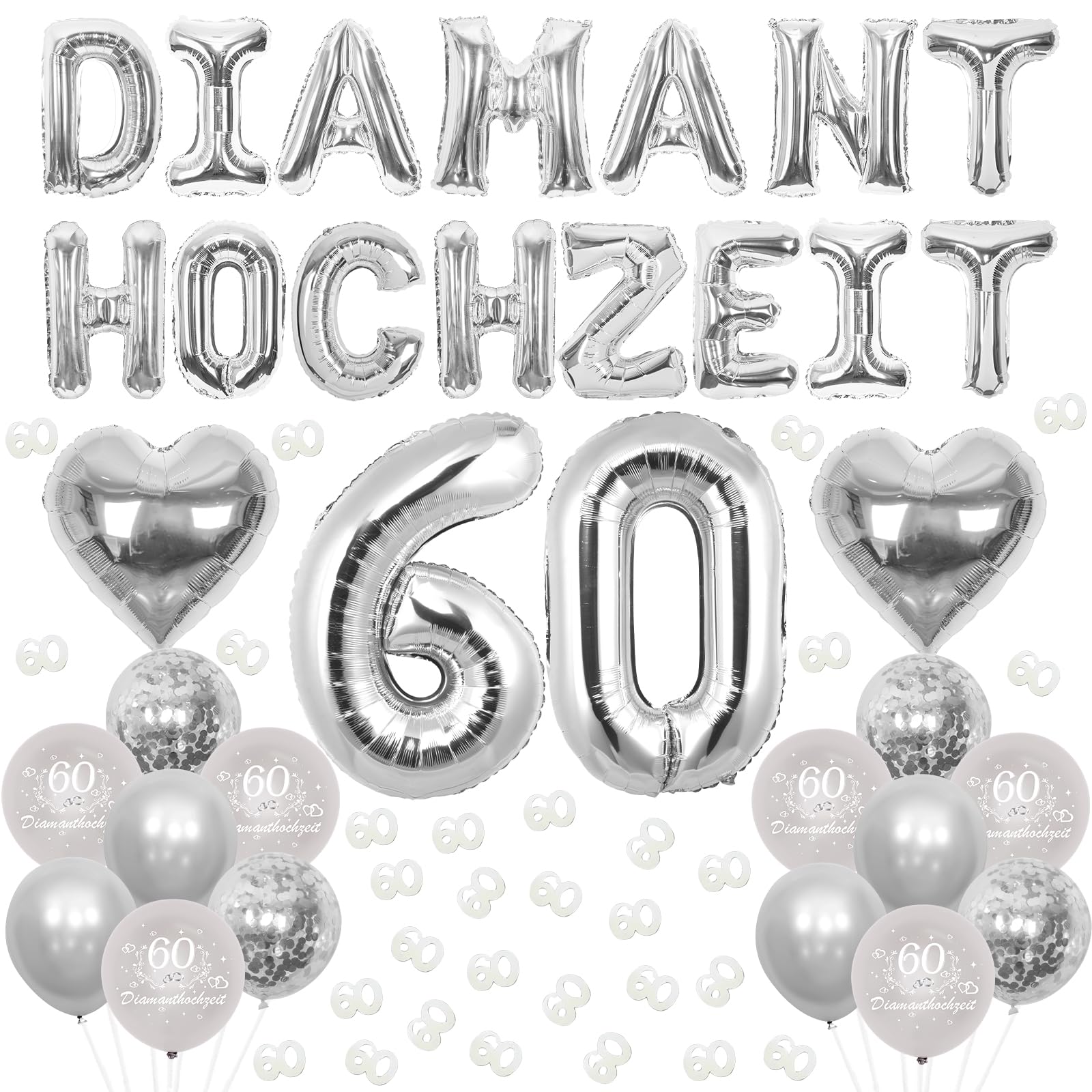 Affiche Personnalisée Noces De Diamant - Cadre Noces De Diamant - Cadeau D'anniversaire 60 Ans De Mariage - France