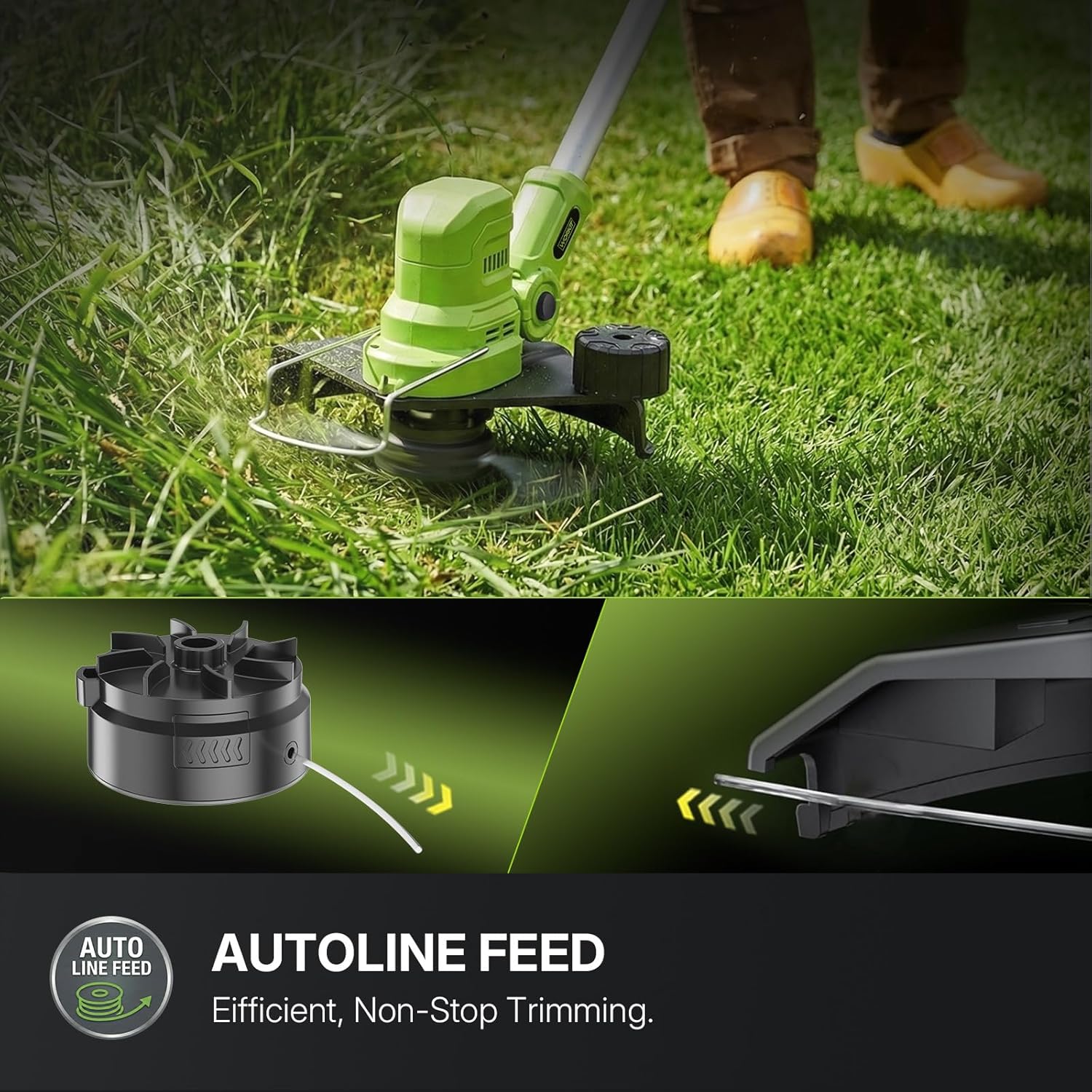 String Trimmer and Edger (Green-2x2.0Ah)