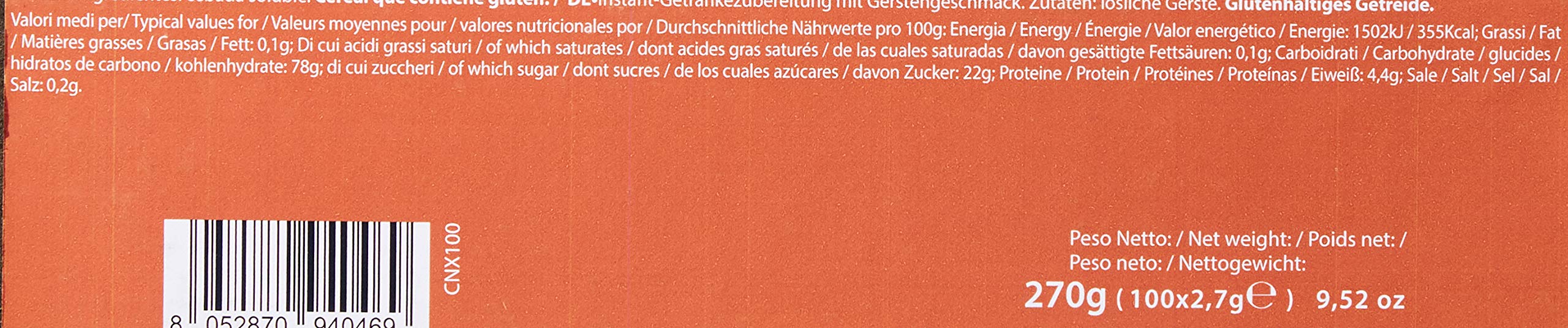 Note d'Espresso - Cebada - Cápsulas compatibles con Cafeteras NESPRESSO* - 100 caps (Paquete de 4)