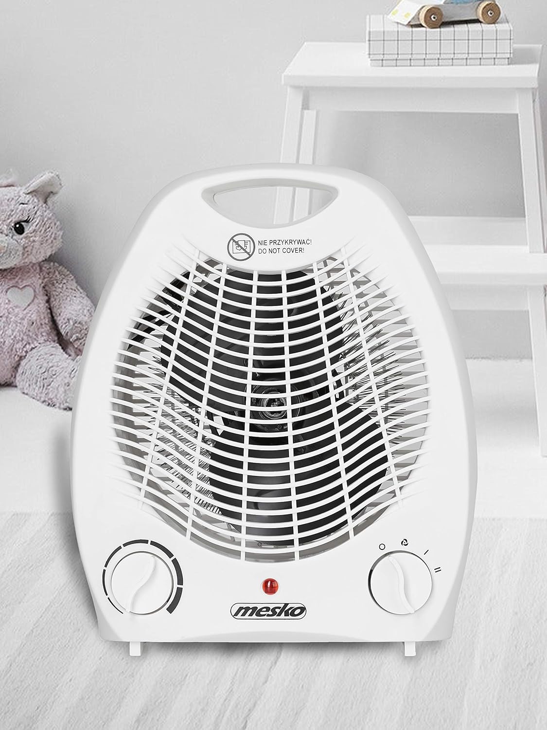 Mesko MS7719 Portable Electric Fan Heater in a room setting