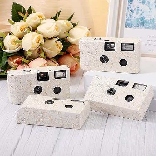 Vista 2 de Zhengmy Paquete de 4 cámaras desechables para bodas, cámaras de un solo uso de 1.39 pulgadas con flash una vez para reuniones, bodas, aniversarios