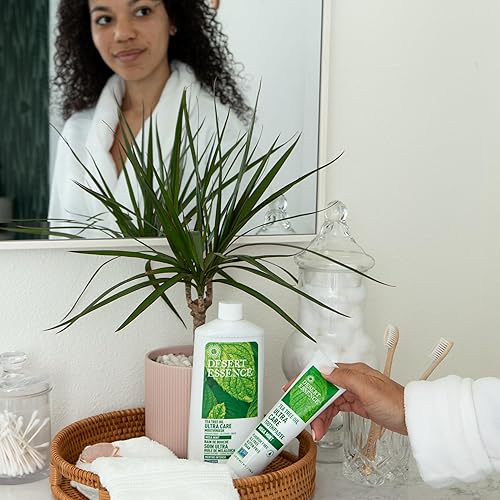 Miniatura 8 de Desert Essence Pasta de dientes de aceite de árbol de té natural Ultra Care - Mega Mint - 6.25 onzas - Ayuda a calmar las encías y reducir la placa