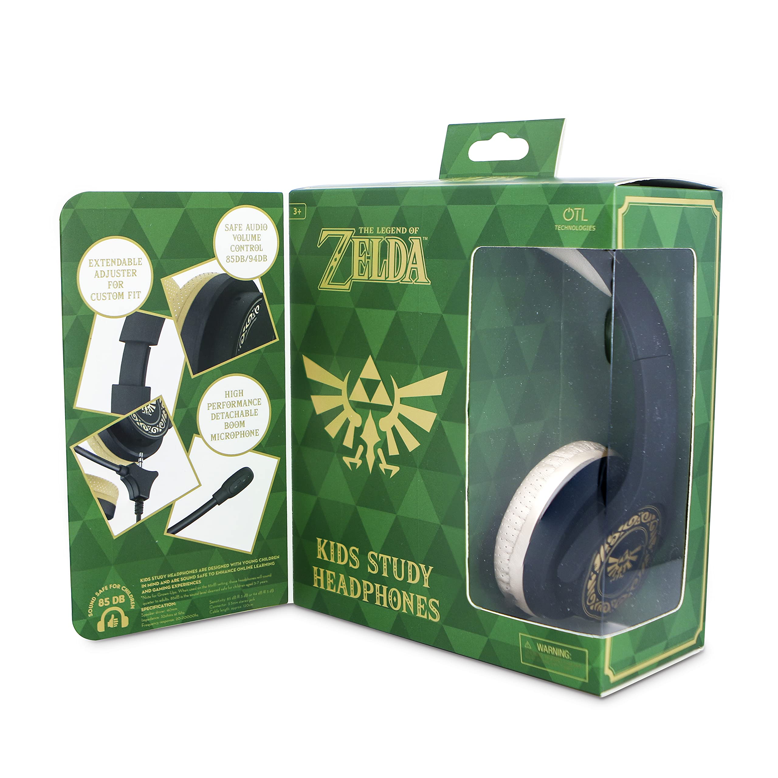 OTL Technologies Zelda interaktiver Kopfhörer, mit Mikorfon & Kabel, für Kinder (offizielles Lizenzprodukt), Kinder (größenverstellbar)