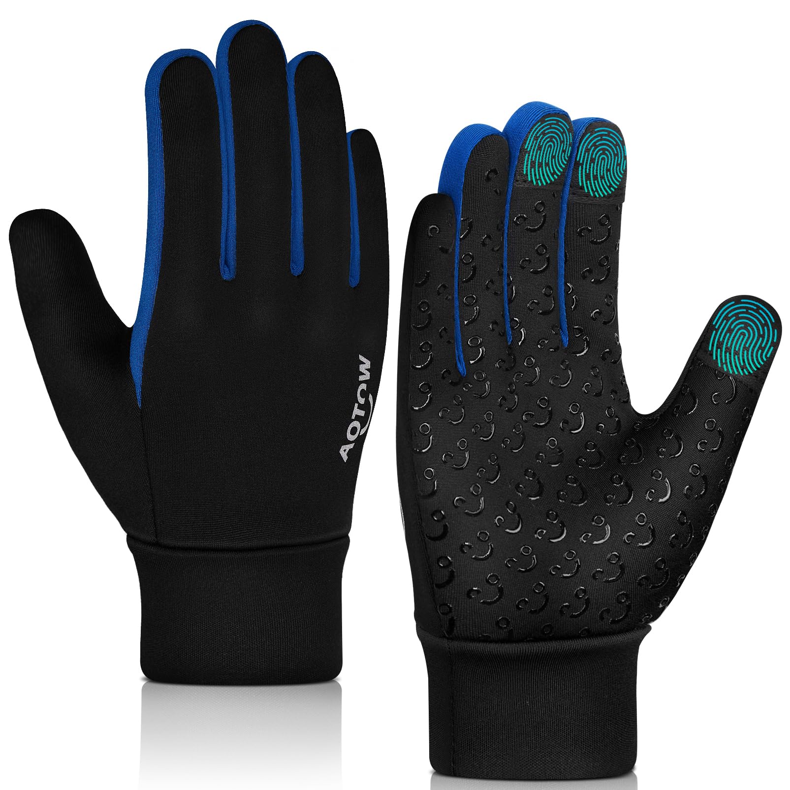 Kids Winter Warm Sports Gloves - Cold Weather Water-Resistant Children Mittens Age 4 12 Years Boys Girls Black