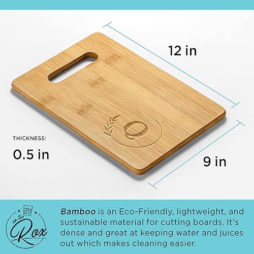 Vista 126 de Tablas de cortar personalizadas – Tabla de cortar pequeña con grabado con monograma (F) – Tabla de cortar de bambú personalizada de 9 x 6 pulgadas
