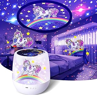 Unicorn Star Night Light Projector for Kid, Kids Constellation Galaxy Projector,Boys Girls USB Night Light,360 Degree Rotating Nebula Starry Sky Night Light Projection Lamp