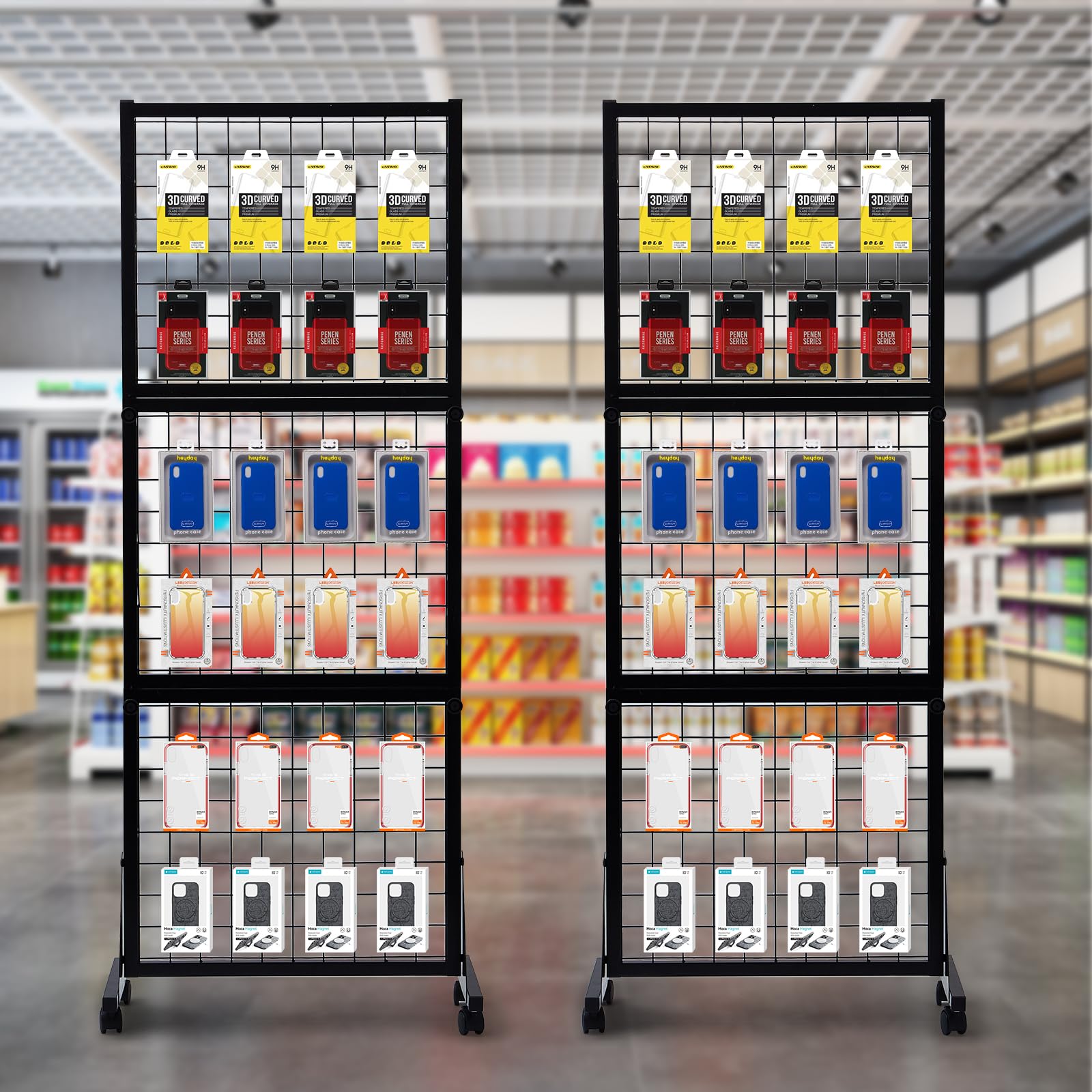 Grid Rack Church Snapklik.com : BRRIY 2-Pack 5.25x2 Grid Wall Panel Tower, 3-Layer Heavy ...