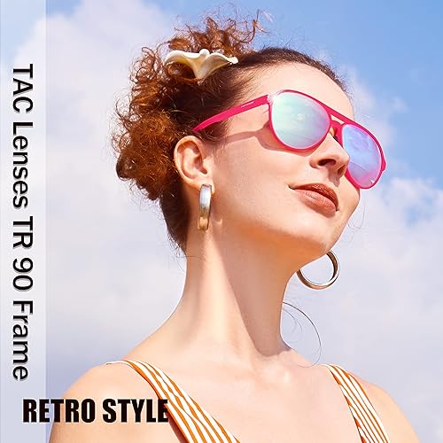Miniatura 2 de Lentes de sol ligeros TAC polarizados, clásicos, vintage, retro de los años 70, marco TR-90 para mujeres y hombres, protección UV 400