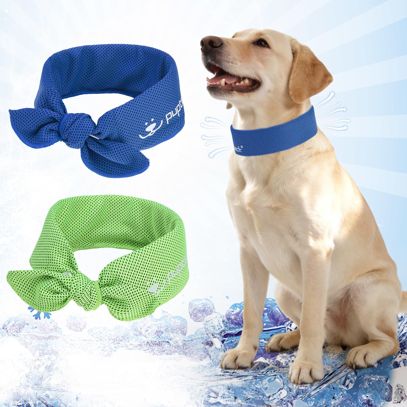 PUPTECK 2-Pack Sealed Gel Bandana