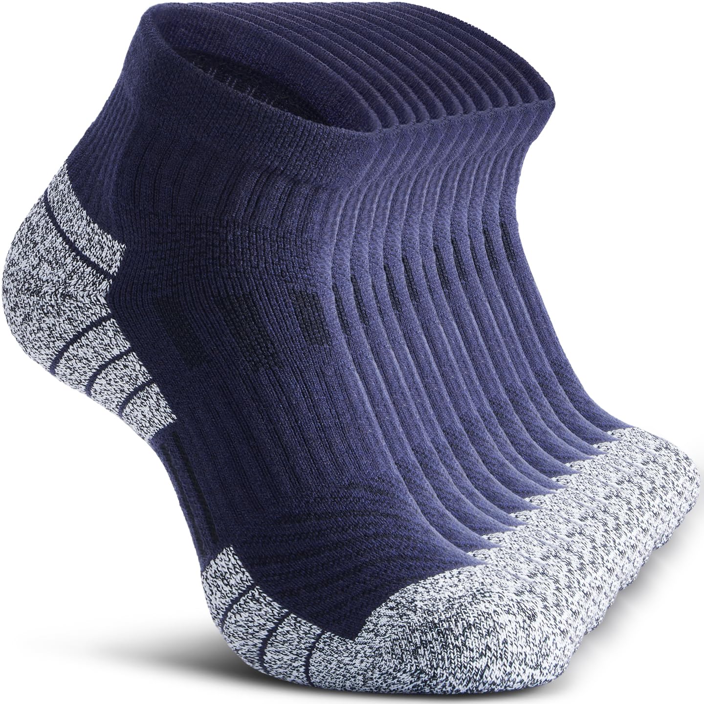 Wool Compression Ankle Socks - Cozy Cushioned Hiking Running for Men Women - Thick Warm Durable