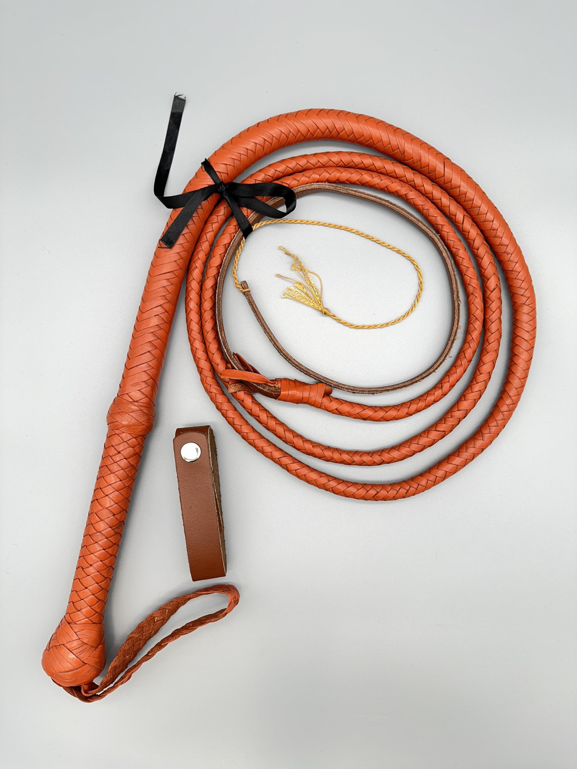 Generisch Bullenlederpeitsche Bullwhip in Tan, 3FT-10FT (4FT ~ 122cm)