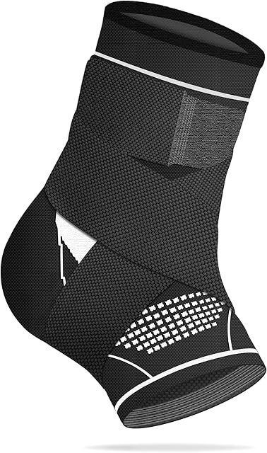 Thx4COPPER Ankle Brace Compression Support Sleeve with Strap-Relieves Achilles Tendonitis, Joint Pain, Heel Spurs, Edema, Plantar Fasciitis Foot Sock with Arch Support Eases Swelling, Injury Recovery