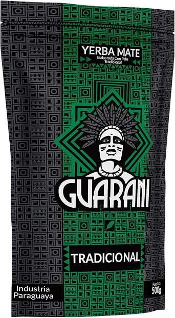 Guarani Elaborada Con Palo 500g, Paraguayan Yerba Mate Tea, Natural Caffeine, Unsmoked, Gluten Free, Vegan