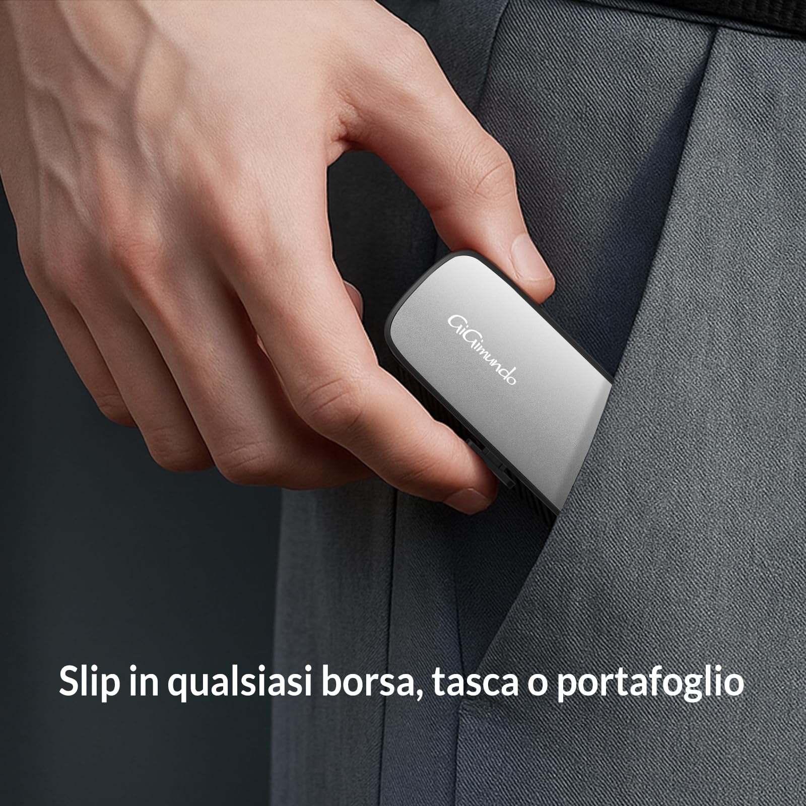 GiGimundo SSD esterno portatile da 128GB USB A+USBC, con fino a 1073MB/s, Solid USB State Drive USB 3.2 Gen2 per iPhone 15/16/17/PS4/Android/Tablet/Windows/Mac, Argento