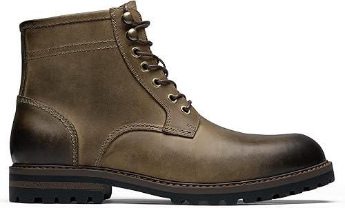Miniatura 3 de Jousen Mens Boots Leather Motorcycle Casual Boots For Men Waterproof Hiking Chukka Boots Mens