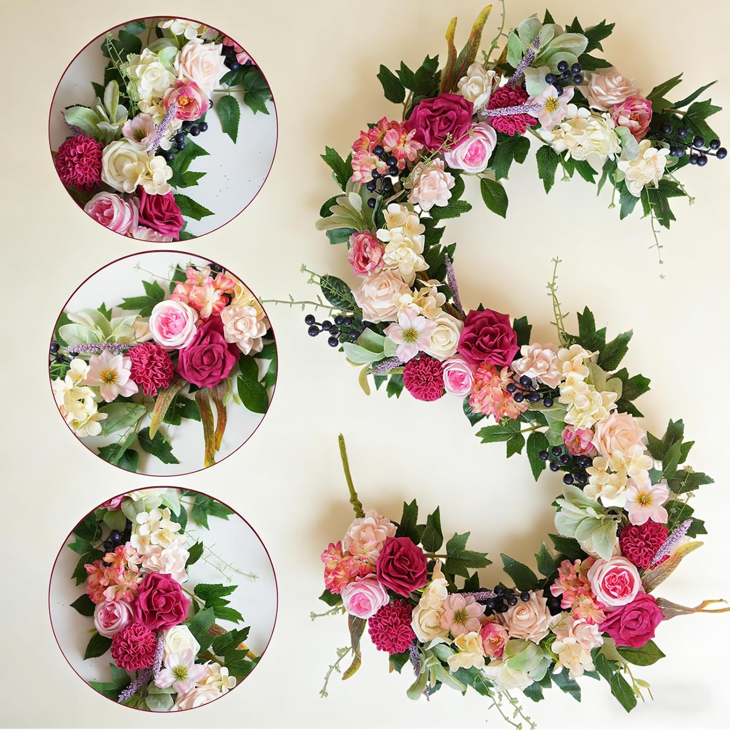Spring Rose Dahlia Flower Garland