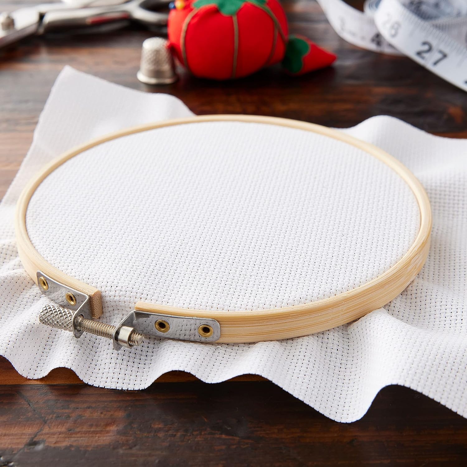 Loops & Threads Wooden Embroidery Hoop, 18 Pack