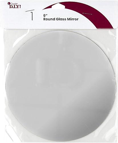 Cousin Espejo de bricolaje, vidrio redondo, 6 pulgadas de diámetro