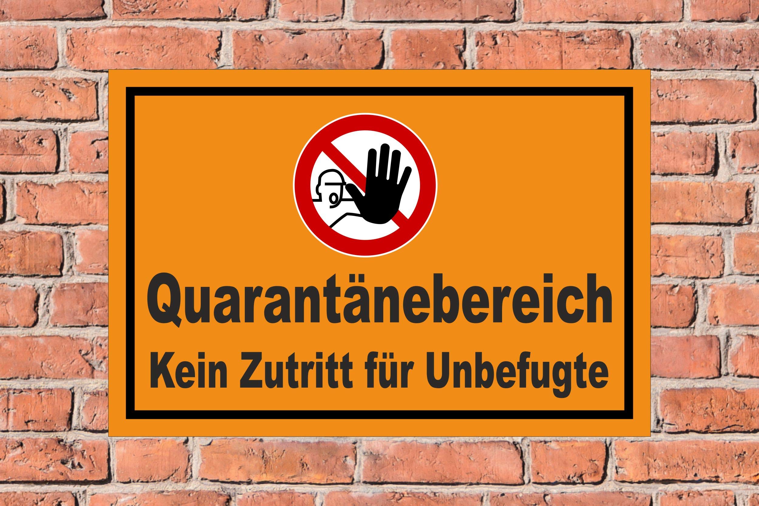 Melis-Folienwerkstatt Quarantäne-Schild – 45x30 Cm, 3 Mm Hartschaum, UV-beständig