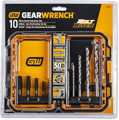 Miniatura 15 de GEARWRENCH Juego de extractor de tornillo de mordedor de perno de 10 piezas - 84786