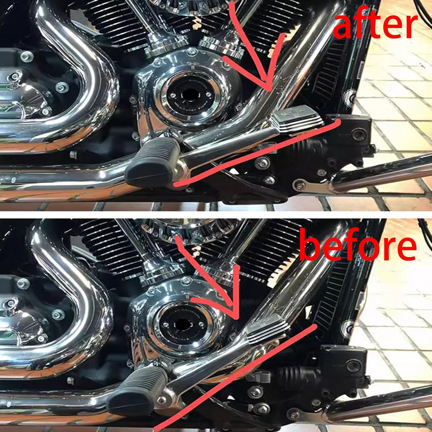 Motorcycle Adjustable Mid Controls Rear Brake Shift Lever Linkage for 2018-2024 Softail M8 Harley Low Rider S/ST Street Bob FXBBS Standard FXST FXLRS FXLRST FXRST