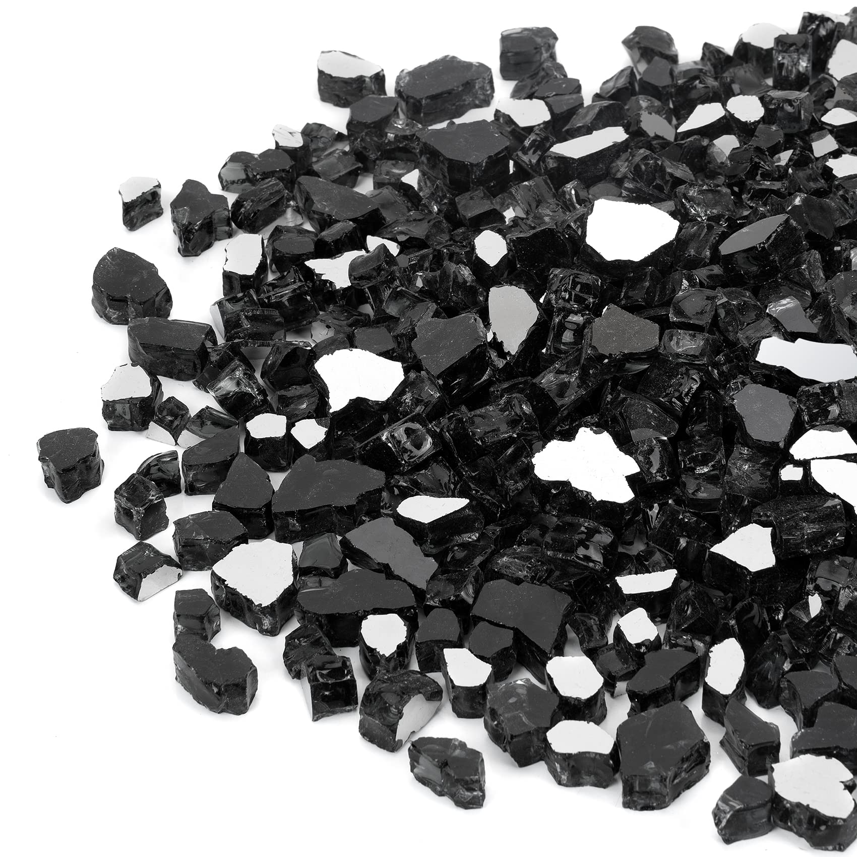 Mr. Fireglass 1/2" Reflective Fire Glass for Fire Pit, Fireplace, Fire Table in Black - 20 Pounds-image-49