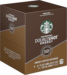 Doubleshot Energy Coffee Beverage, Mocha, 11 oz Cans (4 Pack)