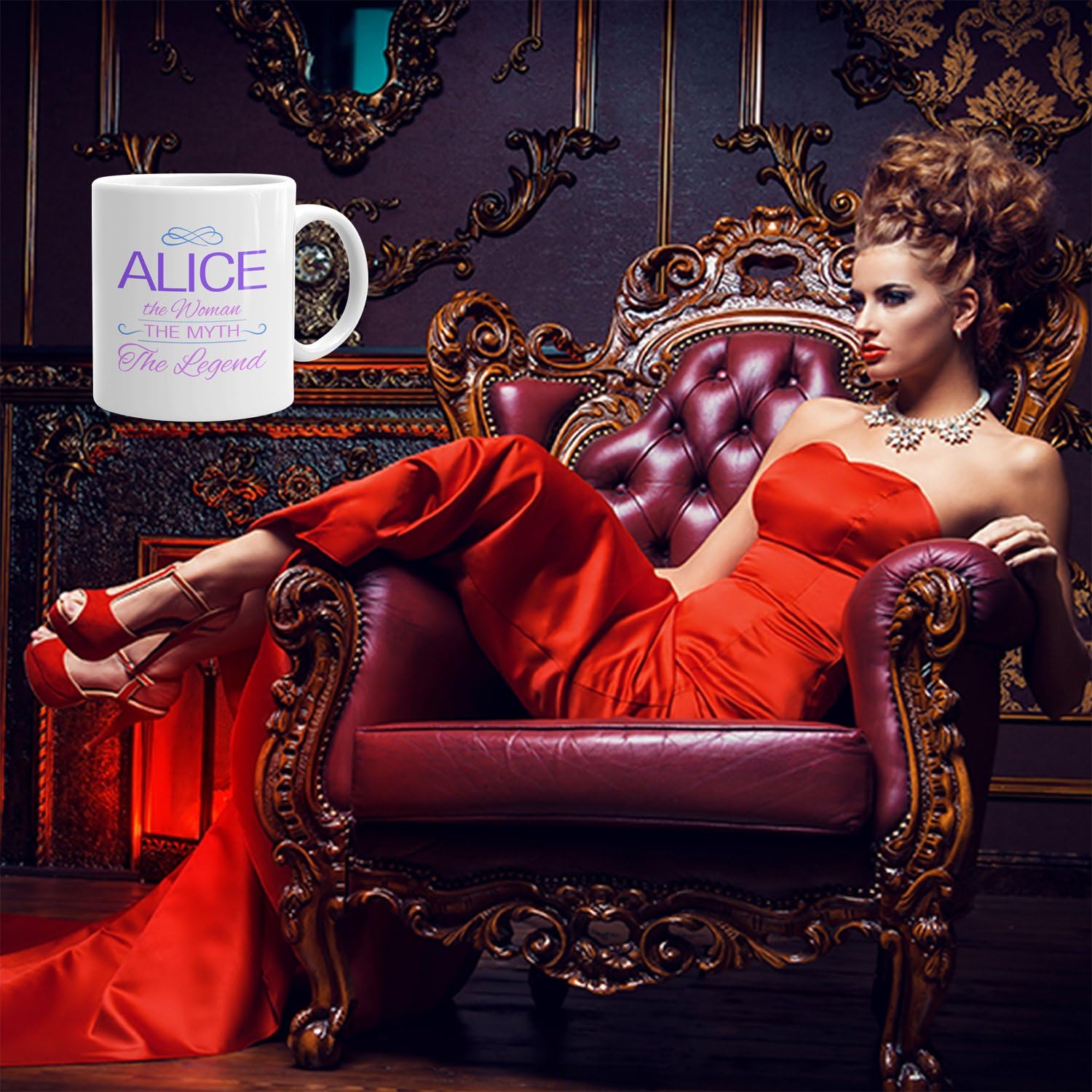New Arrivals Alice Coffee Mug, Personalized Gift, The Woman the Myth The Legend - 11 oz White Mug - Purple One-Day Sale: Up to 80% Off Alice Coffee Mug, Personalized Gift, The Woman the Myth The Legend - 11 oz White Mug - Purple