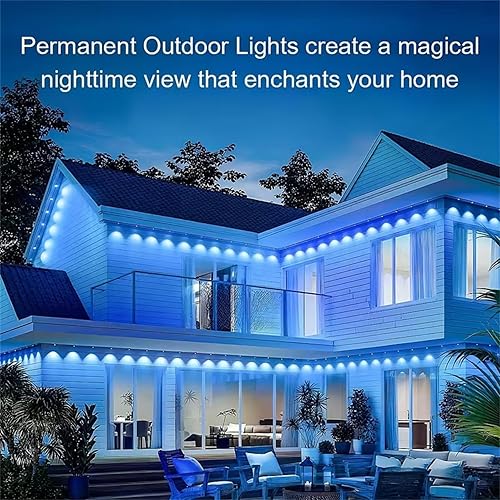 Miniatura 3 de Luces RGB permanentes para exteriores de 200 pies, IP67 impermeables, luces LED inteligentes con aplicación/control remoto, para Navidad y todas las