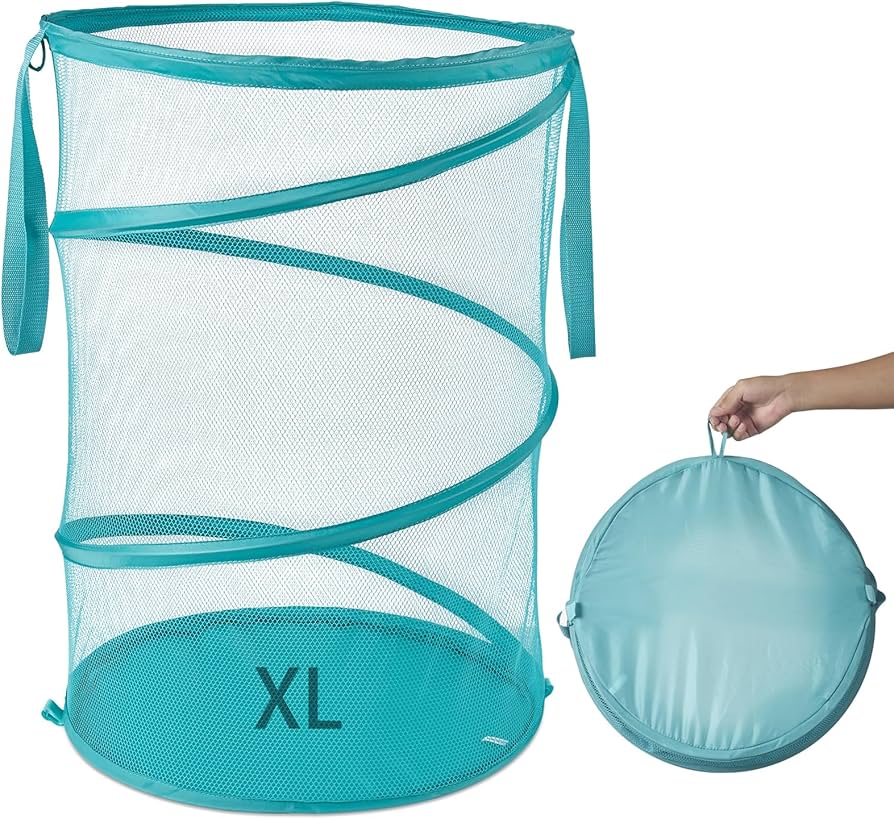 thumbnail image 2 of SOUJOY 4-Pack Pop-Up Laundry Hampers - Collapsible Mesh Baskets With Handles 2 of 11