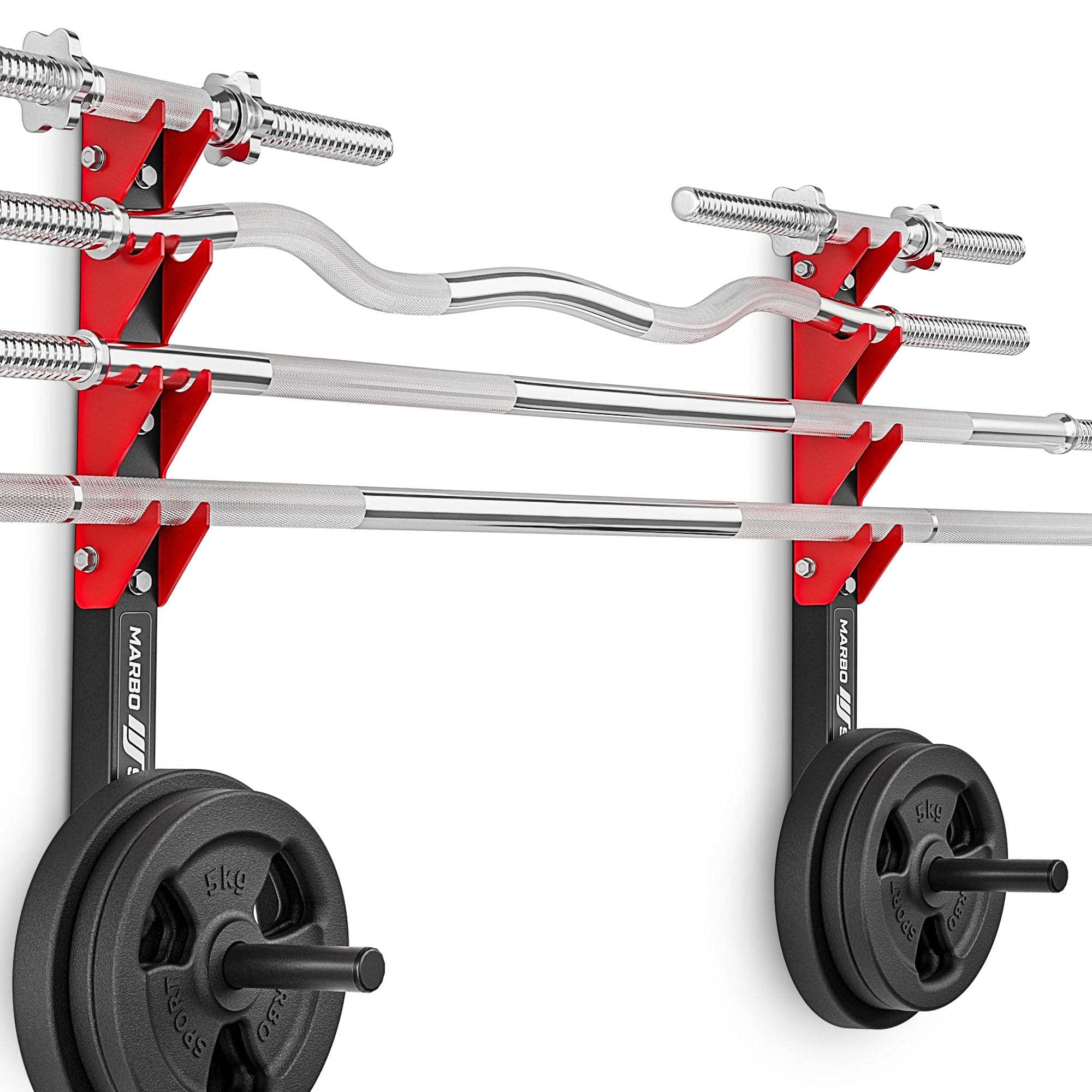 Soporte de pared Marbo Sport para barras y placas de peso MH-S208