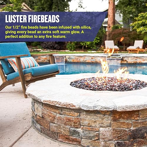 Miniatura 2 de American Fireglass, vidrio para hogar con vidrio para hoguera y vidrio para estufa, Azul Royal