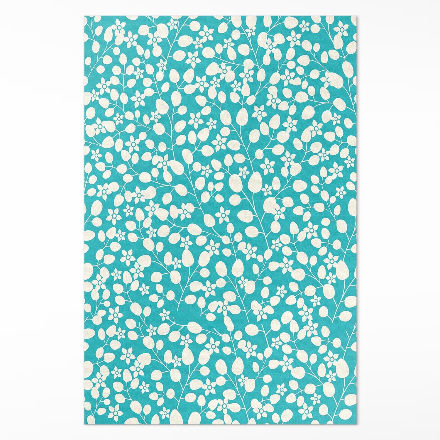 Tapis vinyle anti-tache 140x210 cm fleurs sauvages pour protéger le sol de votre cuisine