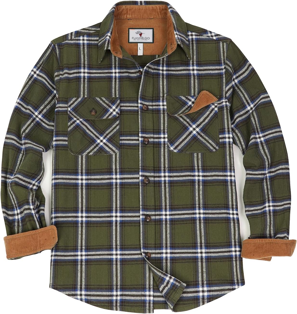 Flanellen overhemd met ruitjes - BLAUW - 22.00€ - Kiabi
