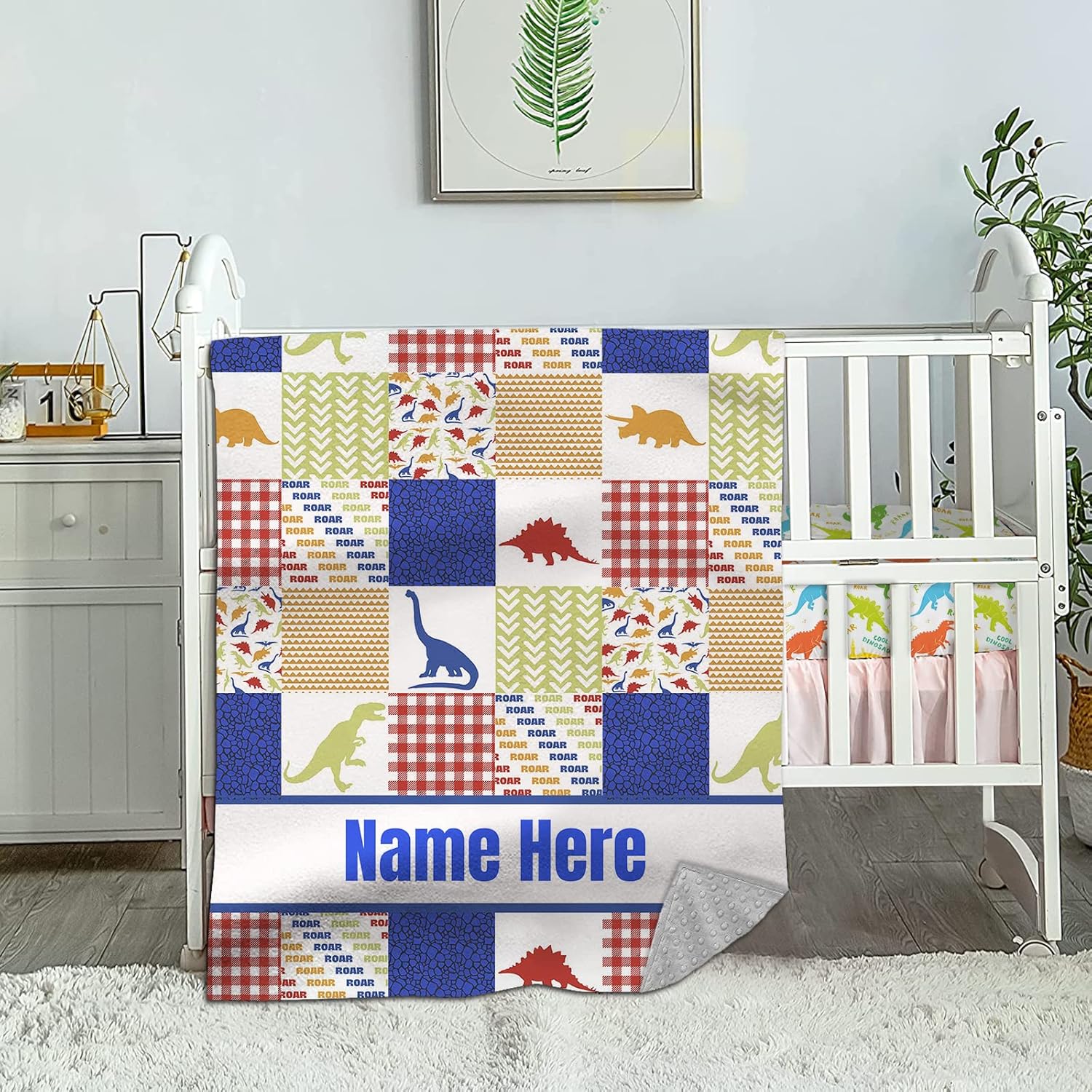 Munific Personalized Crib Bedding Set for Boys, Custom Baby