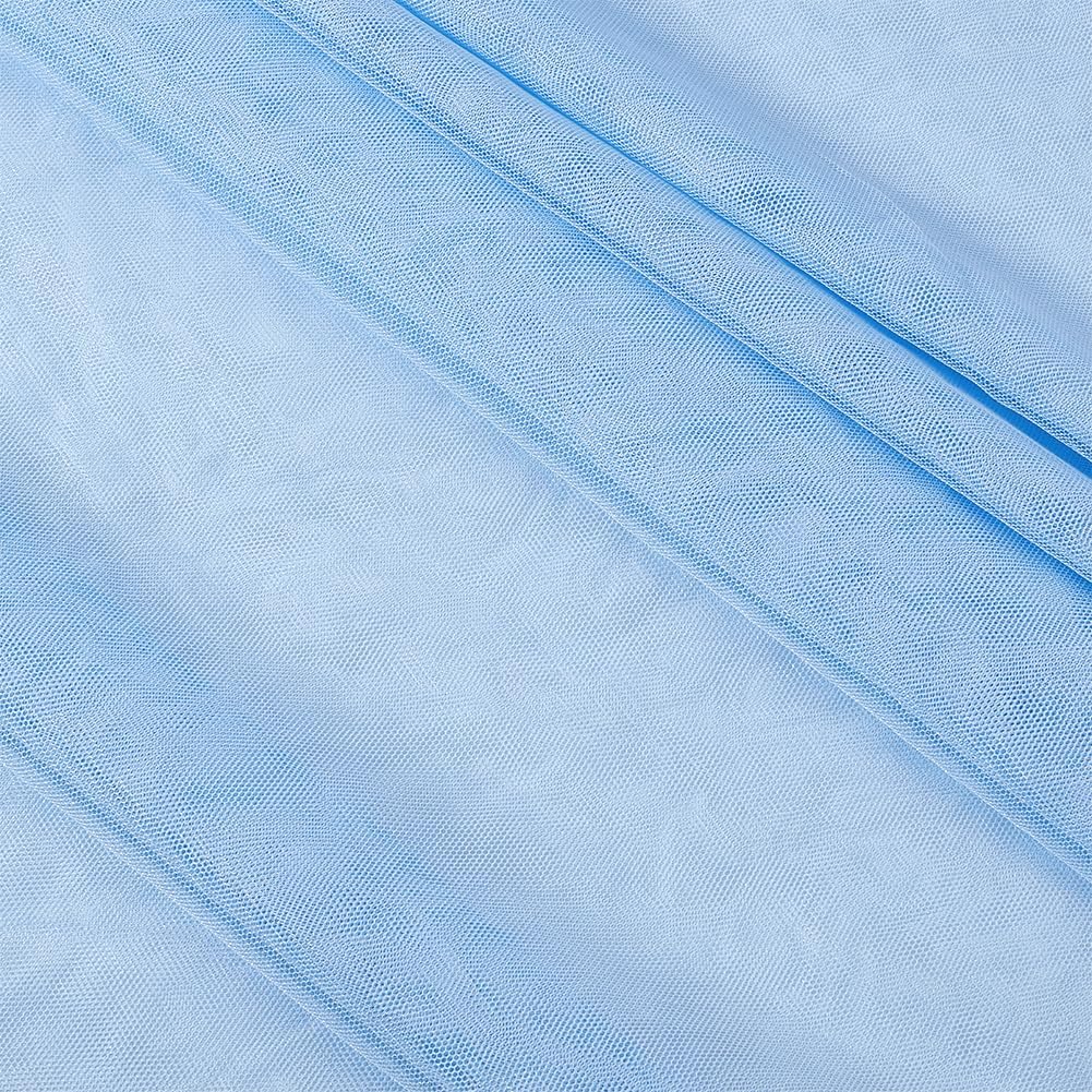 NBEADS 5.5 Yard Polyester Mesh Fabric, 63 Inch Wide Tulle Fabric White Breathable Mesh Material for Clothing Lining, Sportswear, DIY Crafts and Costume Design