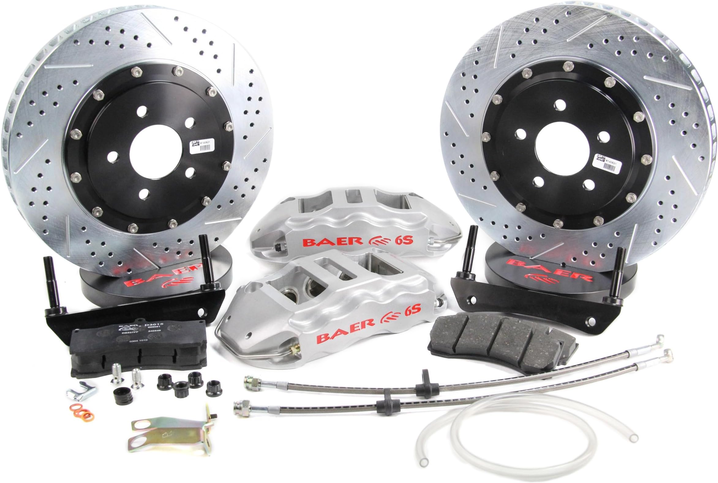 BAER BRAKES 4301524S-BKCZ Brake System (14" Front Extreme+ Silver 91-93 GMC Syclone/Typhoon), 1 Pack