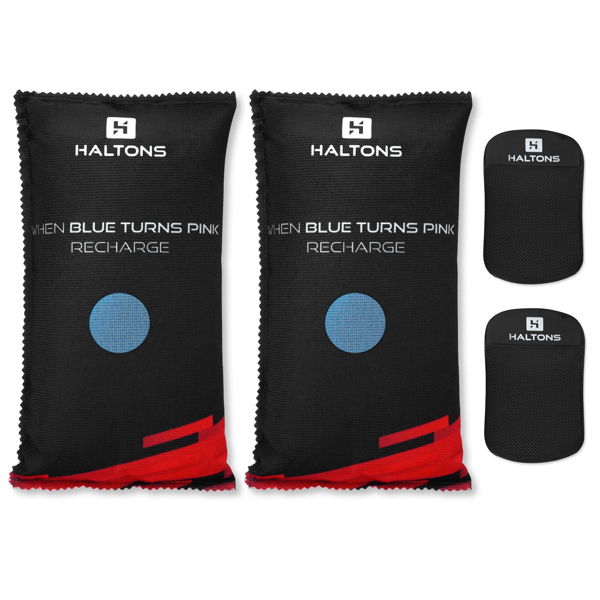 Haltons Blue/Pink Silica Gel Dehumidifier 1Kg- Pack, Reusable Moisture Absorber Size 2