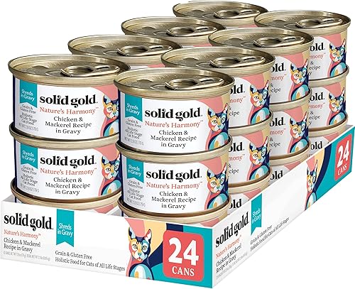 Solid Gold Nature's Harmony - Alimento húmedo para gatos en salsa - Alimento húmedo para gatos sin granos y gluten, hecho con pollo y pato reales
