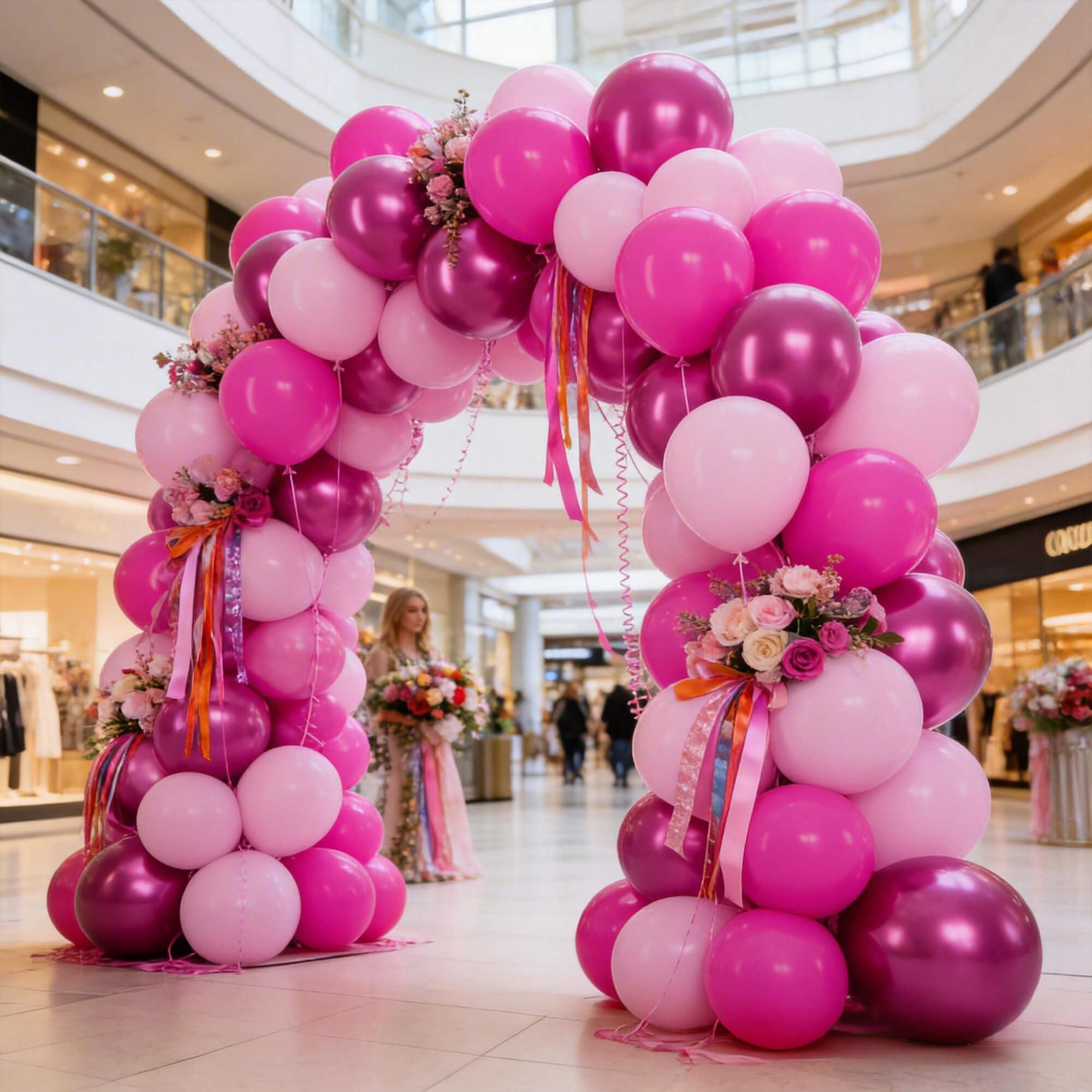 Różowe balony metaliczne, 60 szt. 30 cm różowy balon lateksowy i ciemnomagenta balony na urodziny, baby shower, dekoracje imprezowe księżniczki