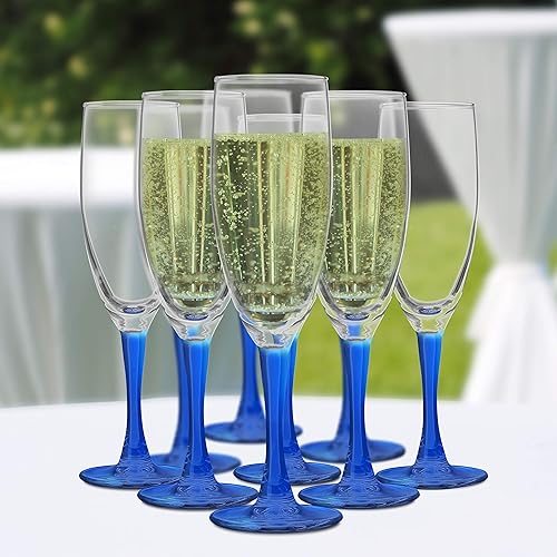 Miniatura 8 de DISCOUNT PROMOS Nuance - Juego de 10 copas de champán de ARC de 5.75 onzas, paquete a granel, perfectas para hotel, bar, restaurante o salón, color