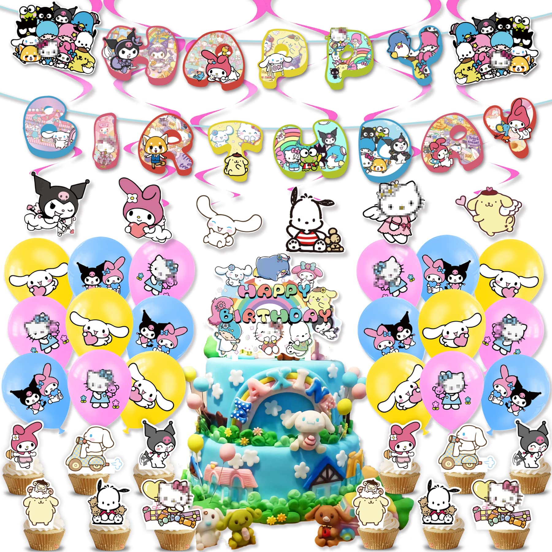 Anime Party Supplies Birthday Decorations Party Decor Anime Room Decor… (Sanr10 Bigparty Decor)