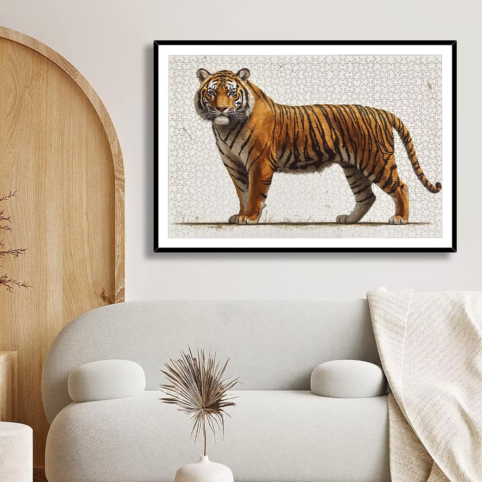 Puzzle 1500 Pièces Tigre, Puzzle 1500 Pièces Adultes et Enfants, Puzzles Bois avec Une Boîte d'emballage Exquise, Jeu Éducatif Puzzles Animal, Decoration Maison, Cadeau Femme, Cadeau Homme, -7105