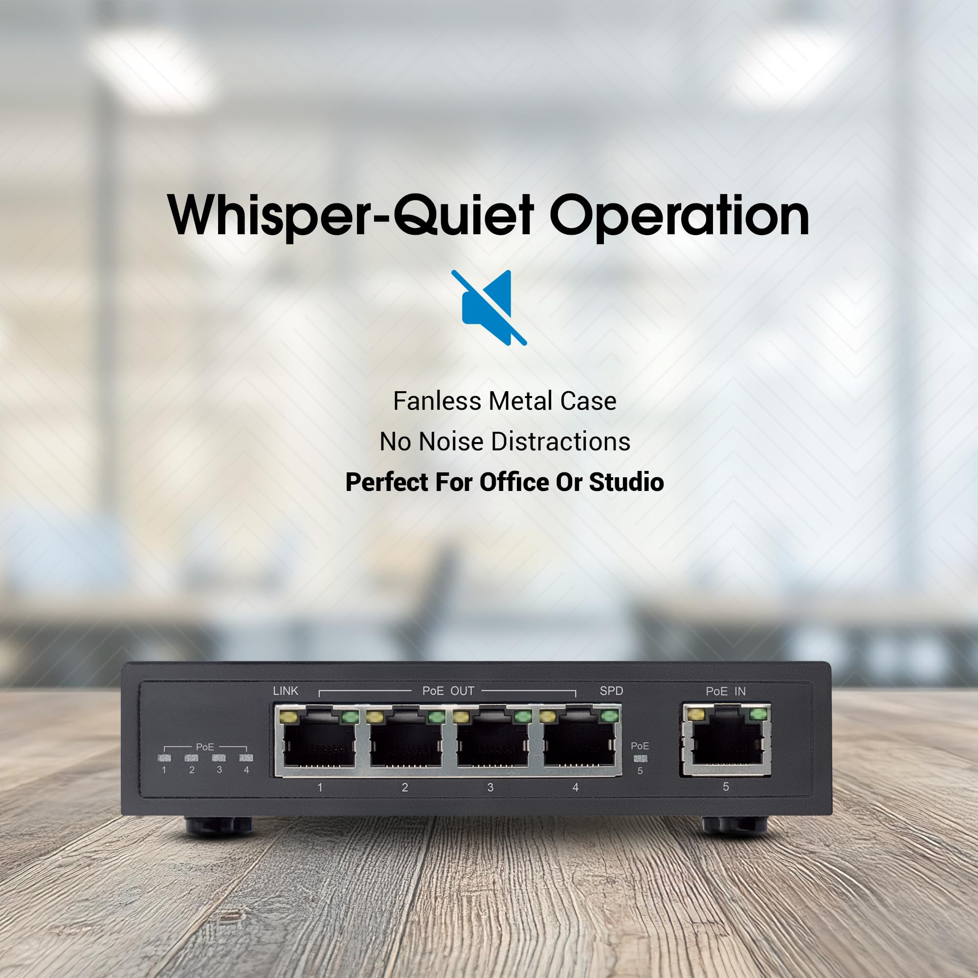Intellinet Extensor Gigabit PoE++ de 4 Puertos – Presupuesto PoE de Salida de 90 W, extiende PoE hasta Otros 328 pies, silencioso sin Ventilador, Carcasa de Metal – 3 años de garantía Mfg – 561617