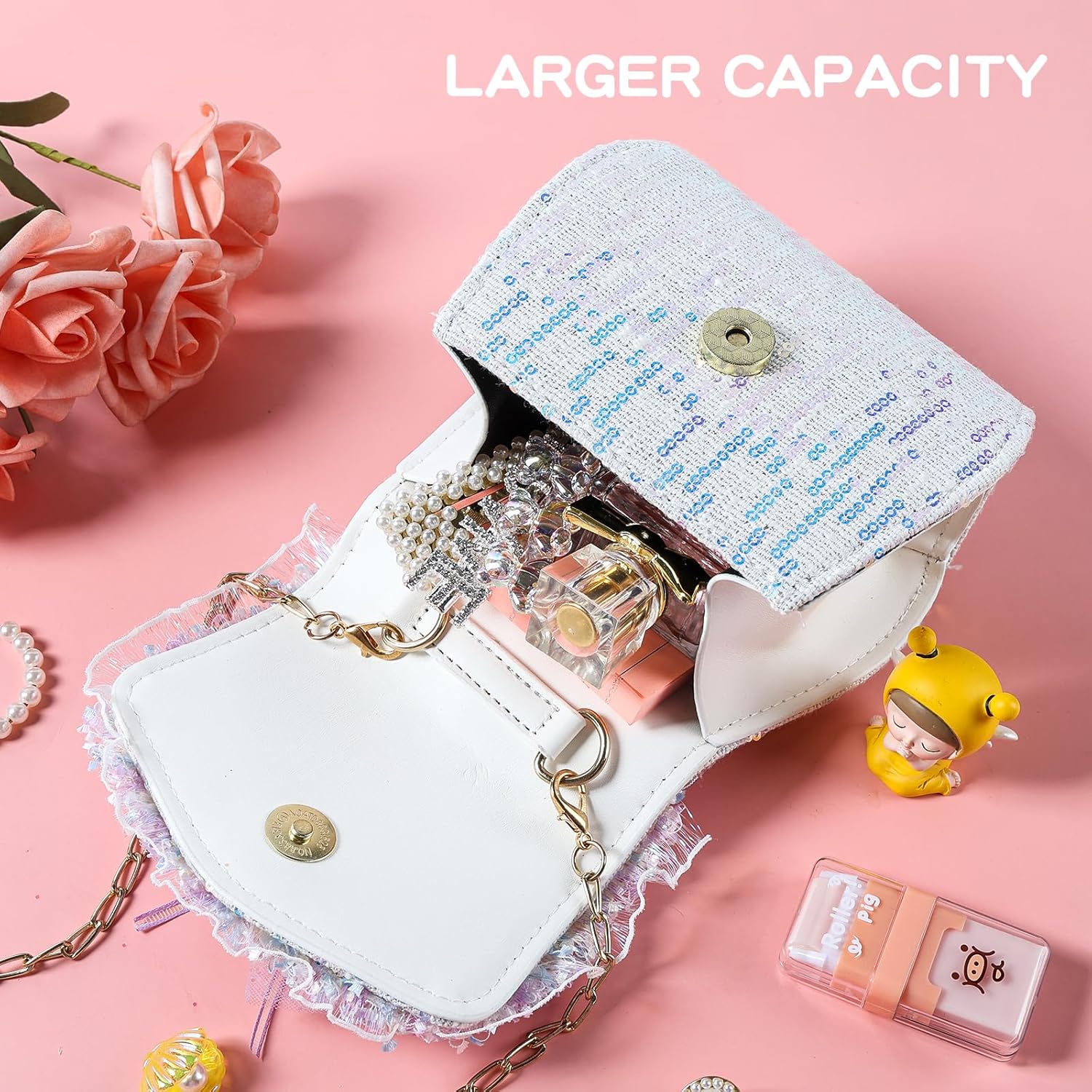 Toddler Purse for Girls, Gift for 3-12 Year Old Birthday Gift, Kids Purses, Little Girls Wallet, Crossbody Bag, Mini Cute Coin Purse, Holiday Present for Girls, Princess Handbags (Purple) - Image 7