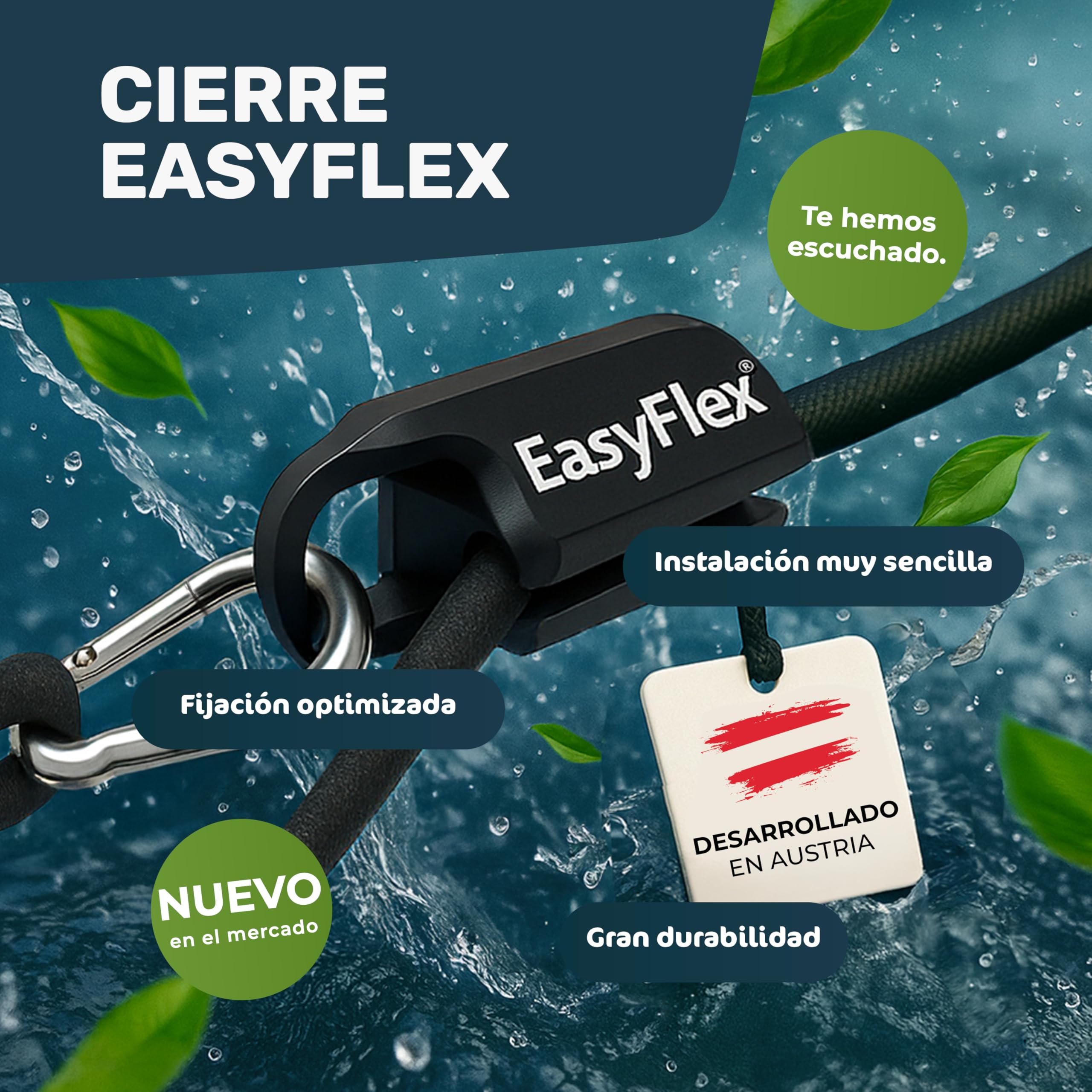 Cubierta para Piscina Ø320-420 cm | Kit EasyFlex con Lona 5x5 m