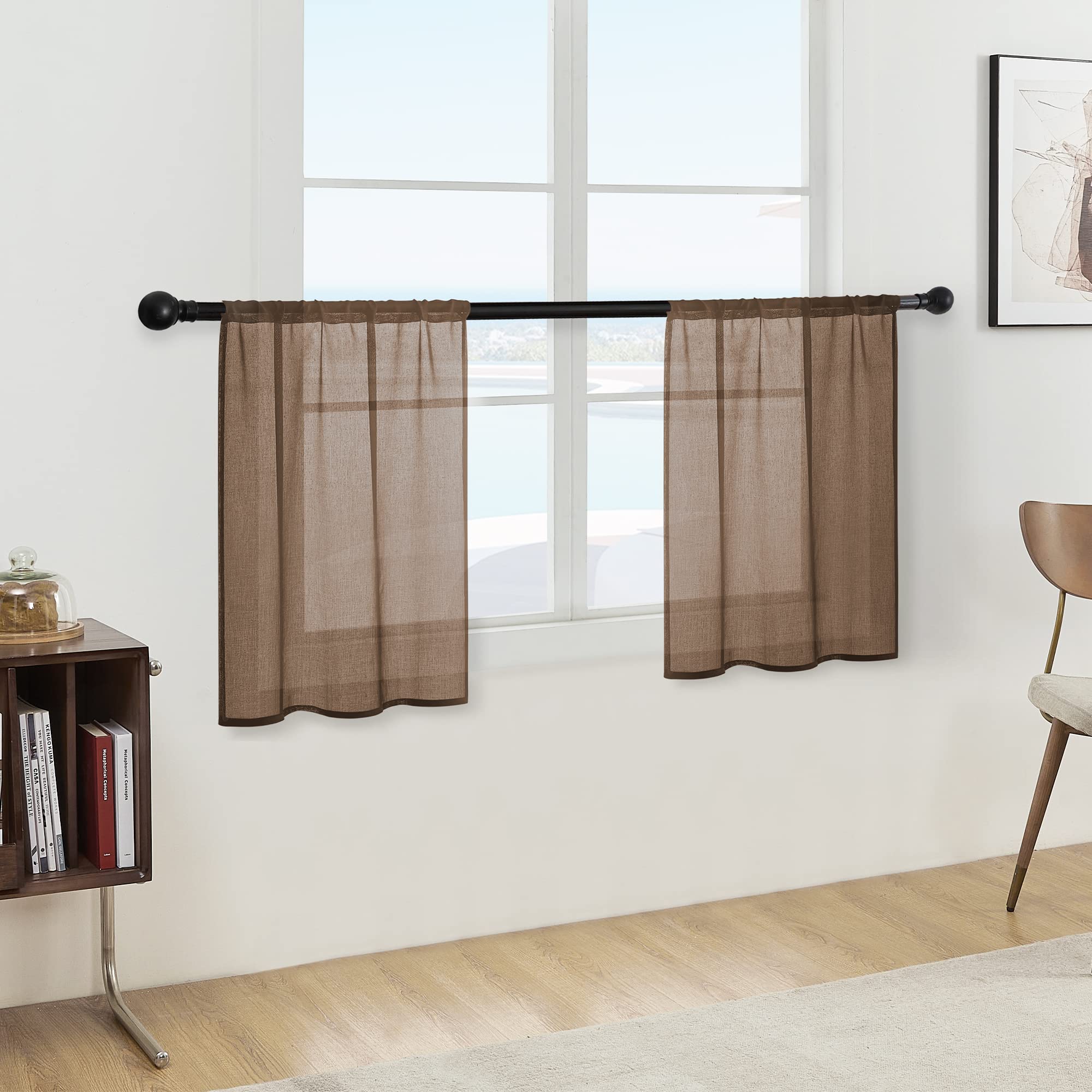 Amazon.com: MRTREES Kitchen Tier Curtains 24 Inch Length